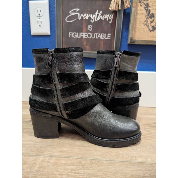Freebird by Steven European Crossover Moto Ankle Boots Women’s 39 US 8 Rare - Picture 6 of 14